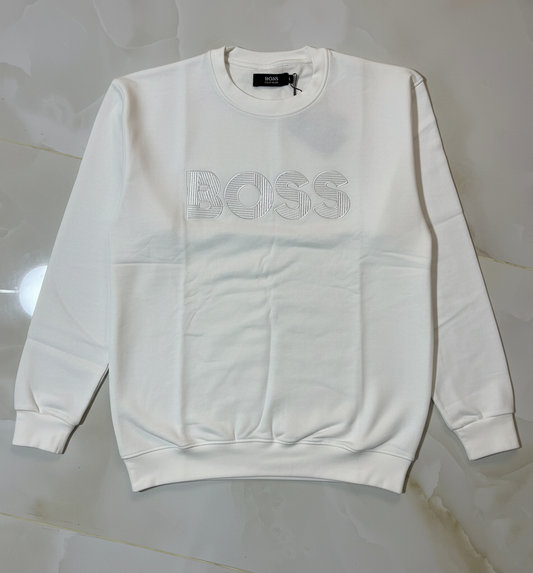 Women BS White Premium Sweatshirt – Soft Fleece, Winter Wear, Casual Comfort