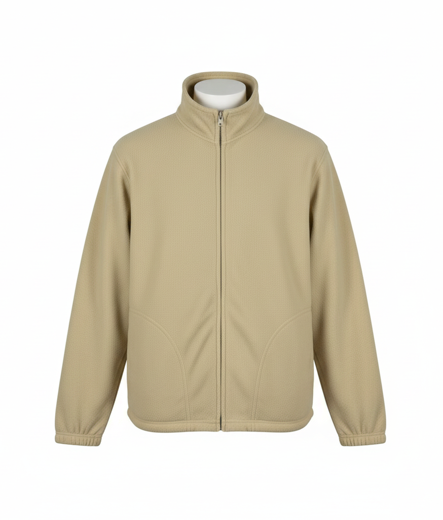 Brown Full-Zip Polar Fleece Jacket