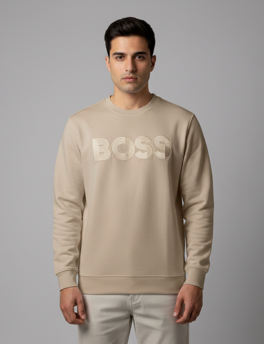 BS Sand Beige Premium Sweatshirt – Soft Fleece, Winter Wear, Casual Comfort