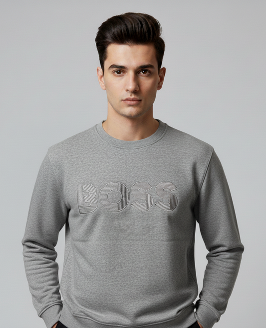 BS Heat Gray Premium Sweatshirt – Soft Fleece, Winter Wear, Casual Comfort