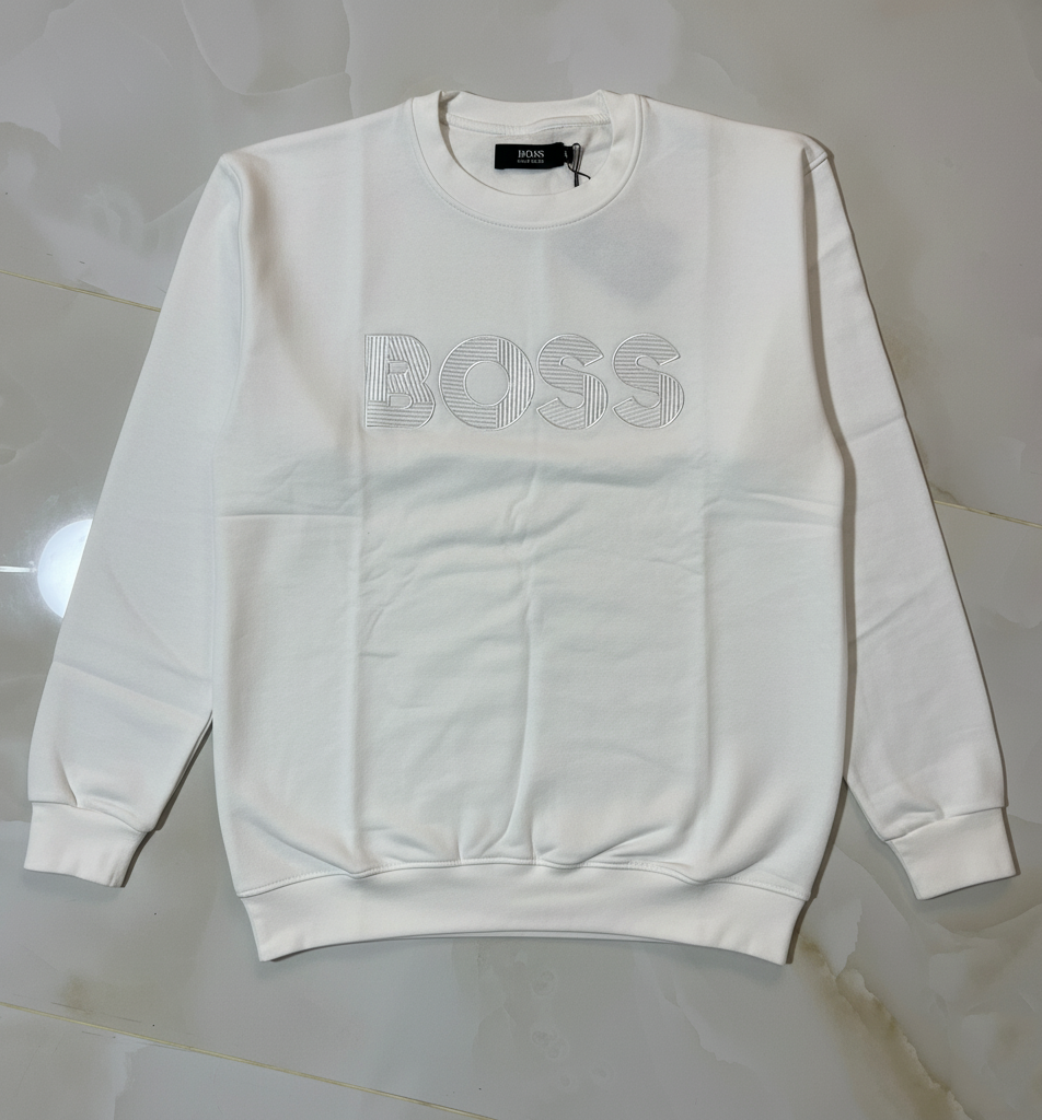 Women BS White Premium Sweatshirt – Soft Fleece, Winter Wear, Casual Comfort