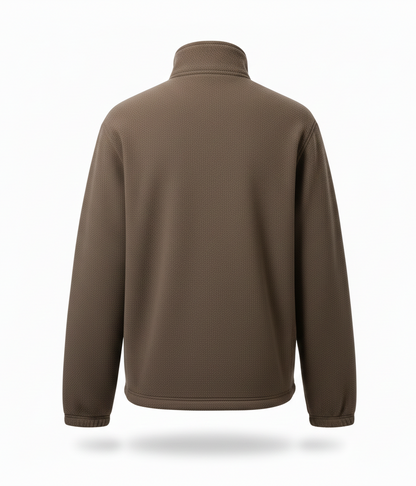Brown Full-Zip Polar Fleece Jacket