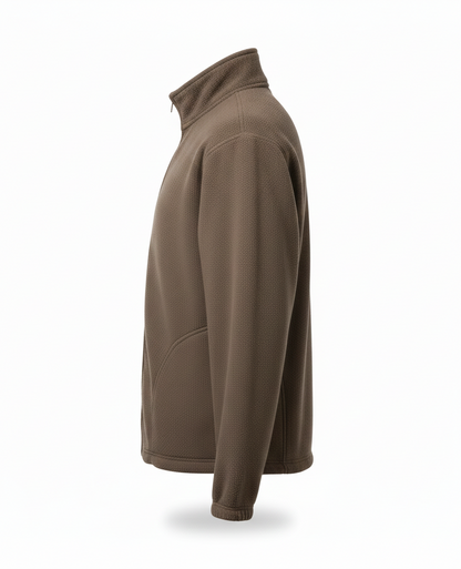 Brown Full-Zip Polar Fleece Jacket