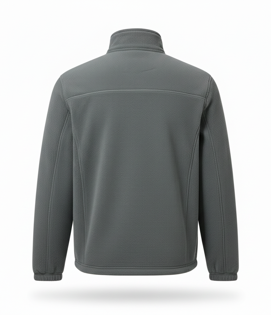 Grey Full-Zip Polar Fleece Jacket