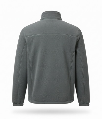 Grey Full-Zip Polar Fleece Jacket