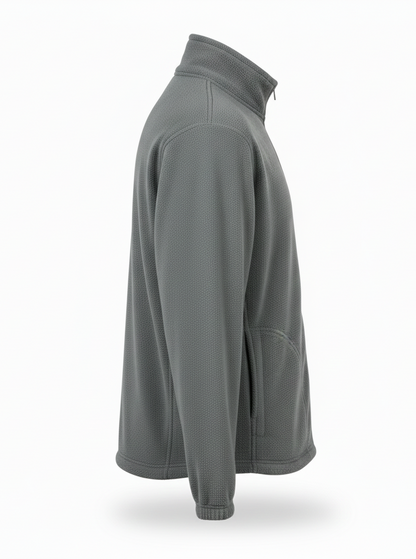Grey Full-Zip Polar Fleece Jacket
