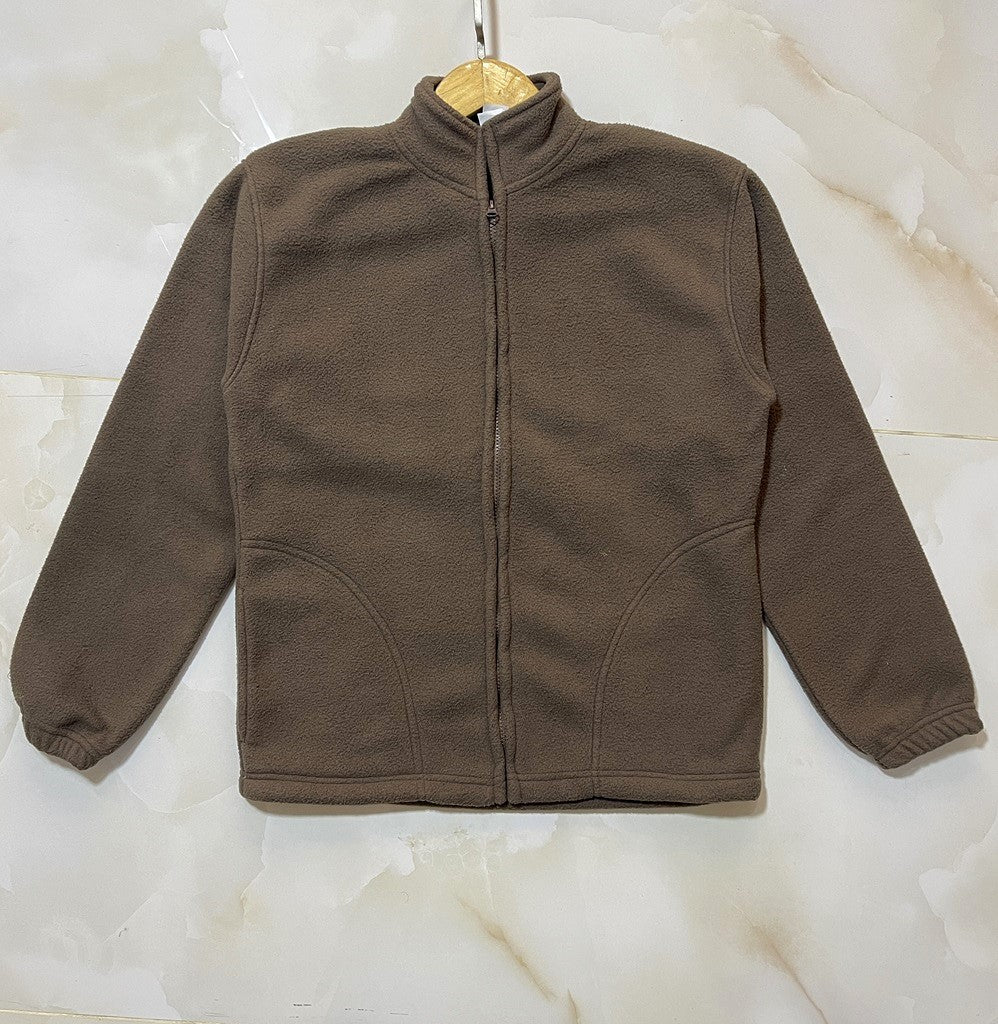 Brown Full-Zip Polar Fleece Jacket
