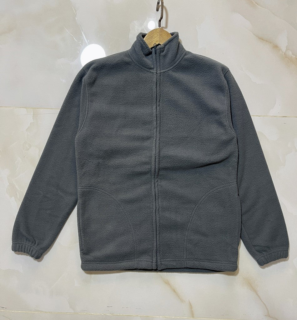 Grey Full-Zip Polar Fleece Jacket
