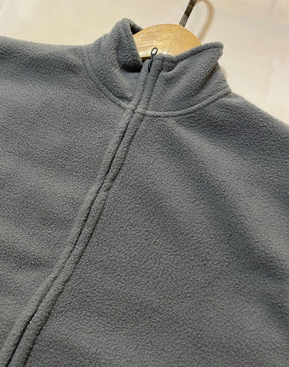 Grey Full-Zip Polar Fleece Jacket