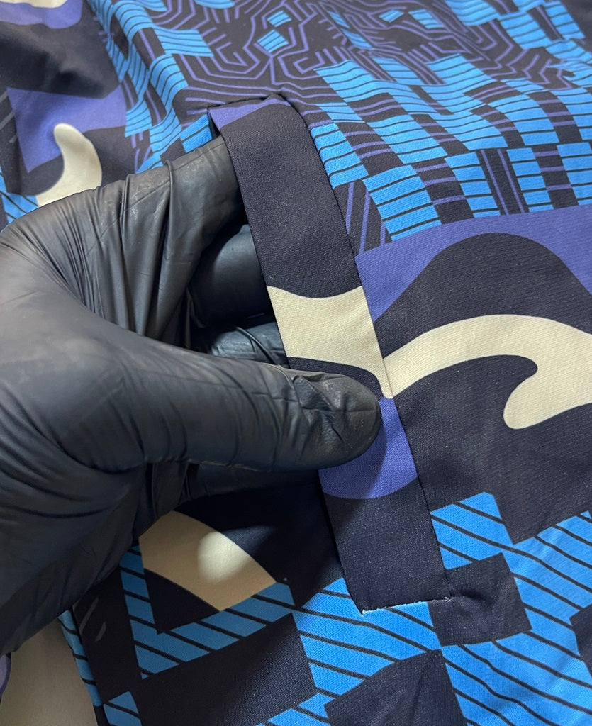 Men Blue Camo Fur-Lined Jacket