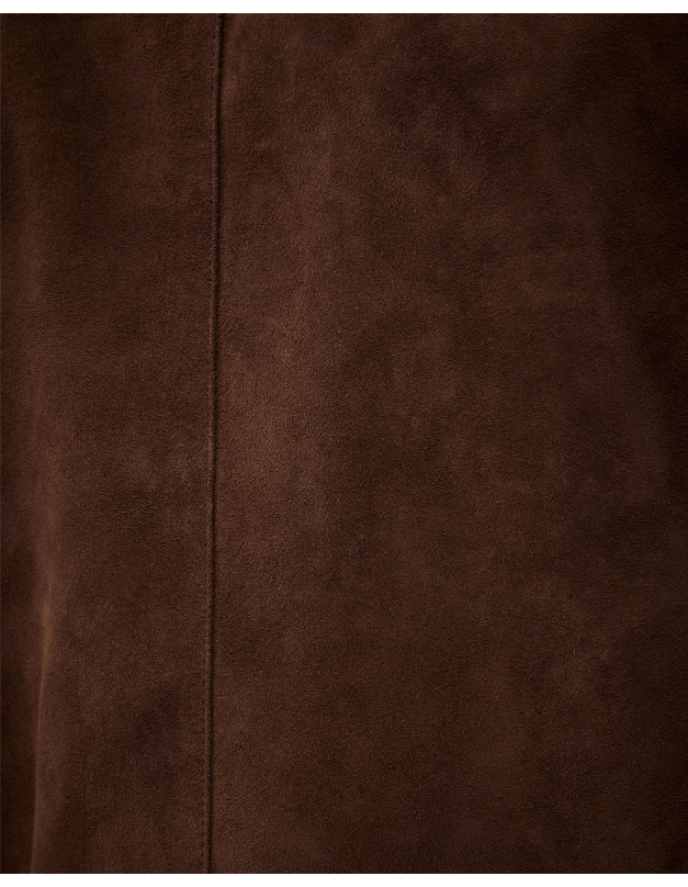 Brown Suede Classic Zip Jacket