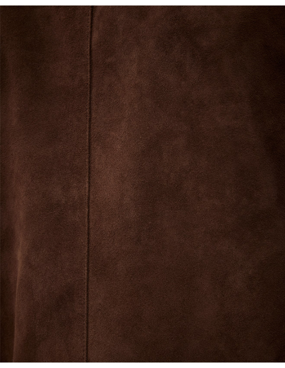 Brown Suede Classic Zip Jacket