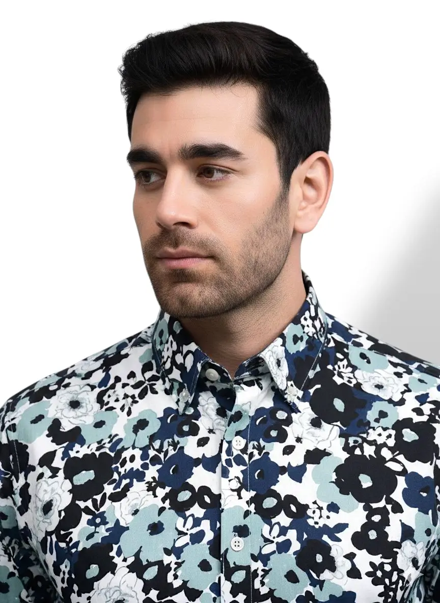 Men's Designer Floral Pattern Shirt
