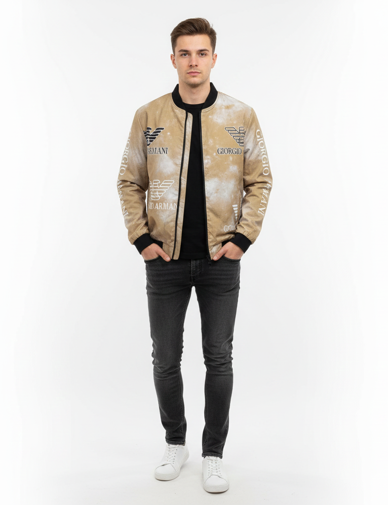 Men’s Trendy Printed Bomber