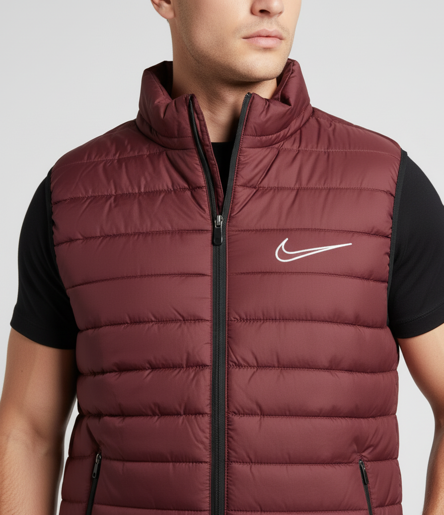 Premium Maroon Puffer Bodywarmer for Men