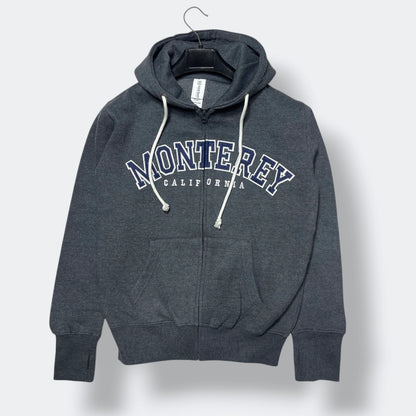 Premium Unisex Indigo White Fleece Zip Hoodie  Monterey California Print