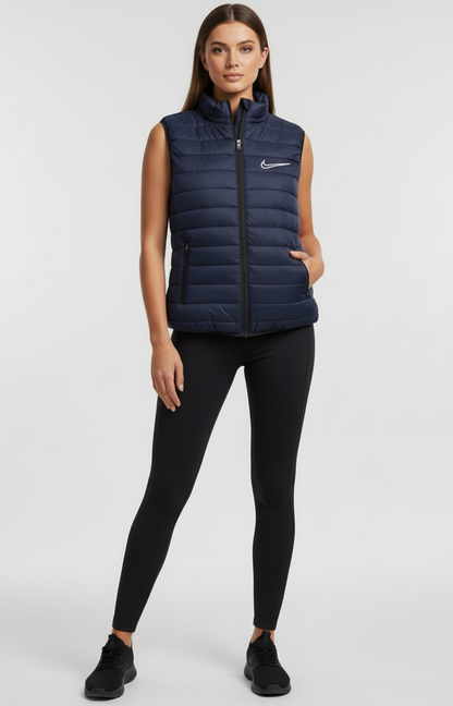 Premium Blue Puffer Bodywarmer for Women