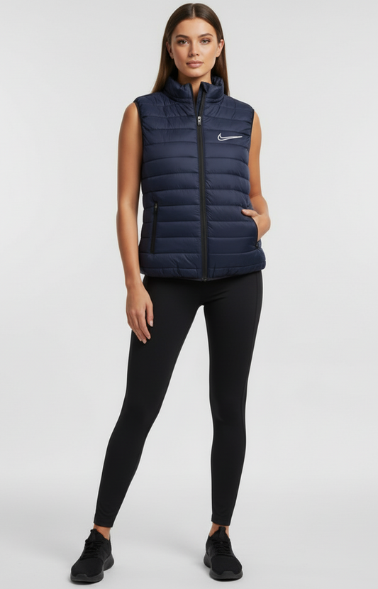 Premium Blue Puffer Bodywarmer for Women